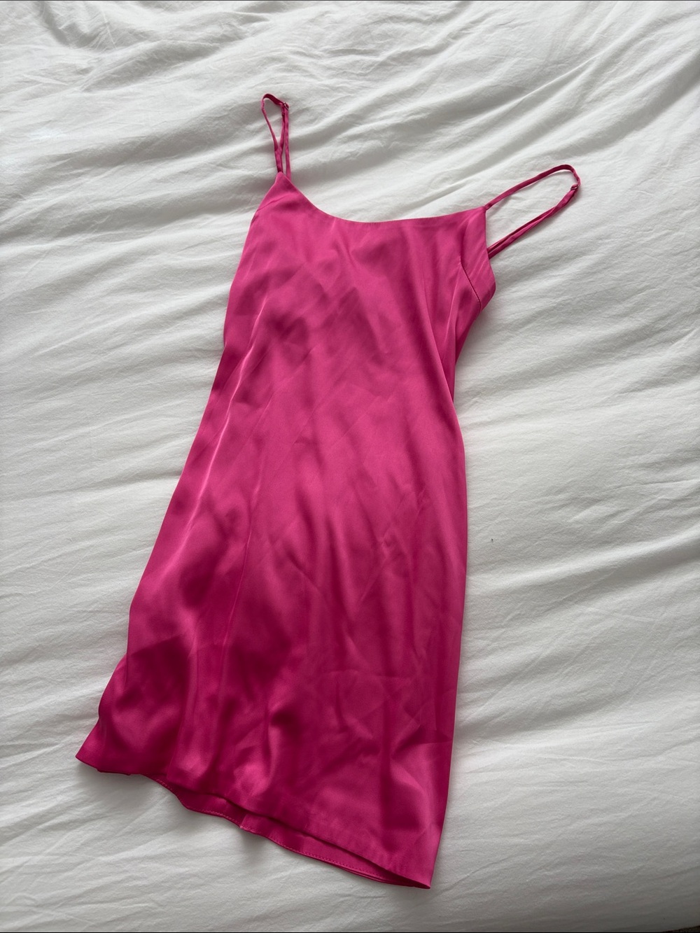 Mistress Rocks Dress - Fuchsia Pink Satin